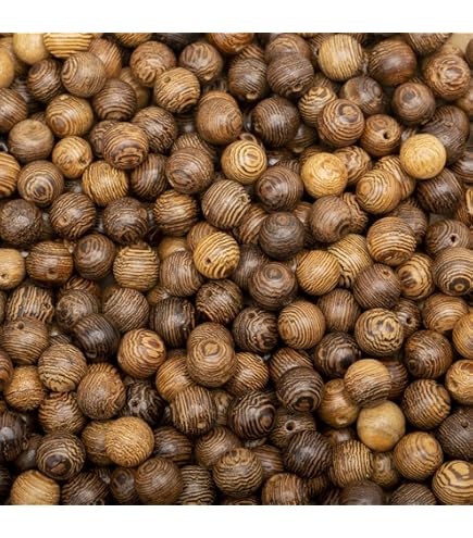 Amazon.co.jp: 1100個 木製ビーズ クラフト用 8mm ダークブラウン